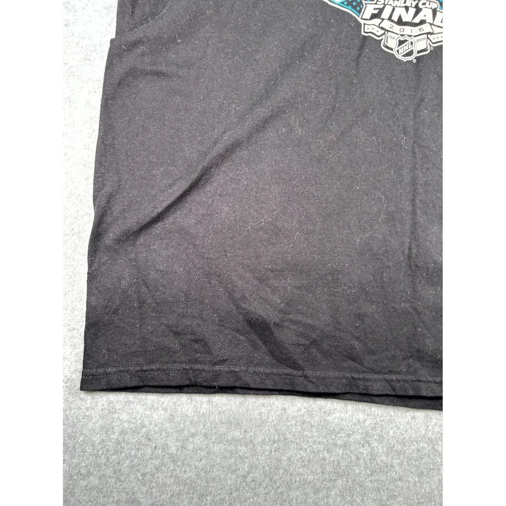 Vintage San Jose Sharks T-Shirt Men's Black Graphic Print NHL Hockey Sports XL